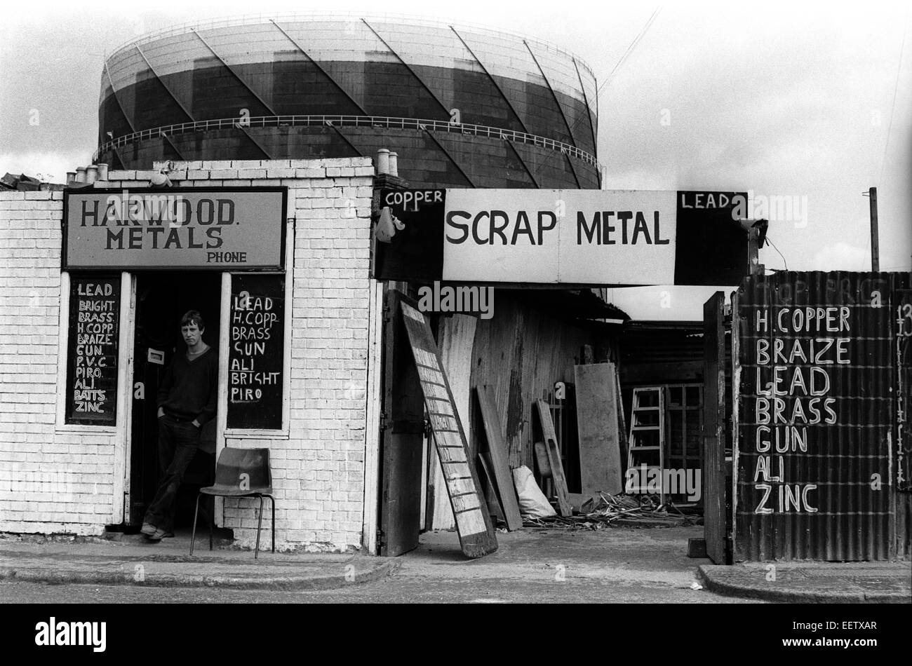 Scrap Metal shop in Deptford nr Greenwich in London in the 1970s Stock Photo