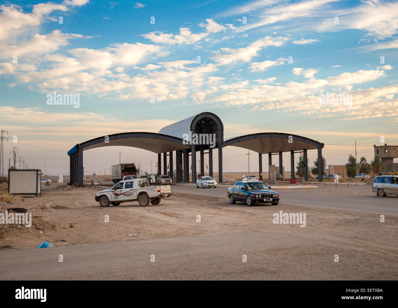 Baghdad Road Highway, Kirkuk, Kurdistan Iraq Stock Photo