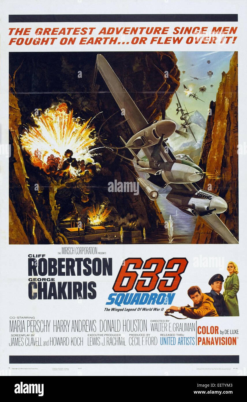 633 Squadron - Movie Poster Stock Photo