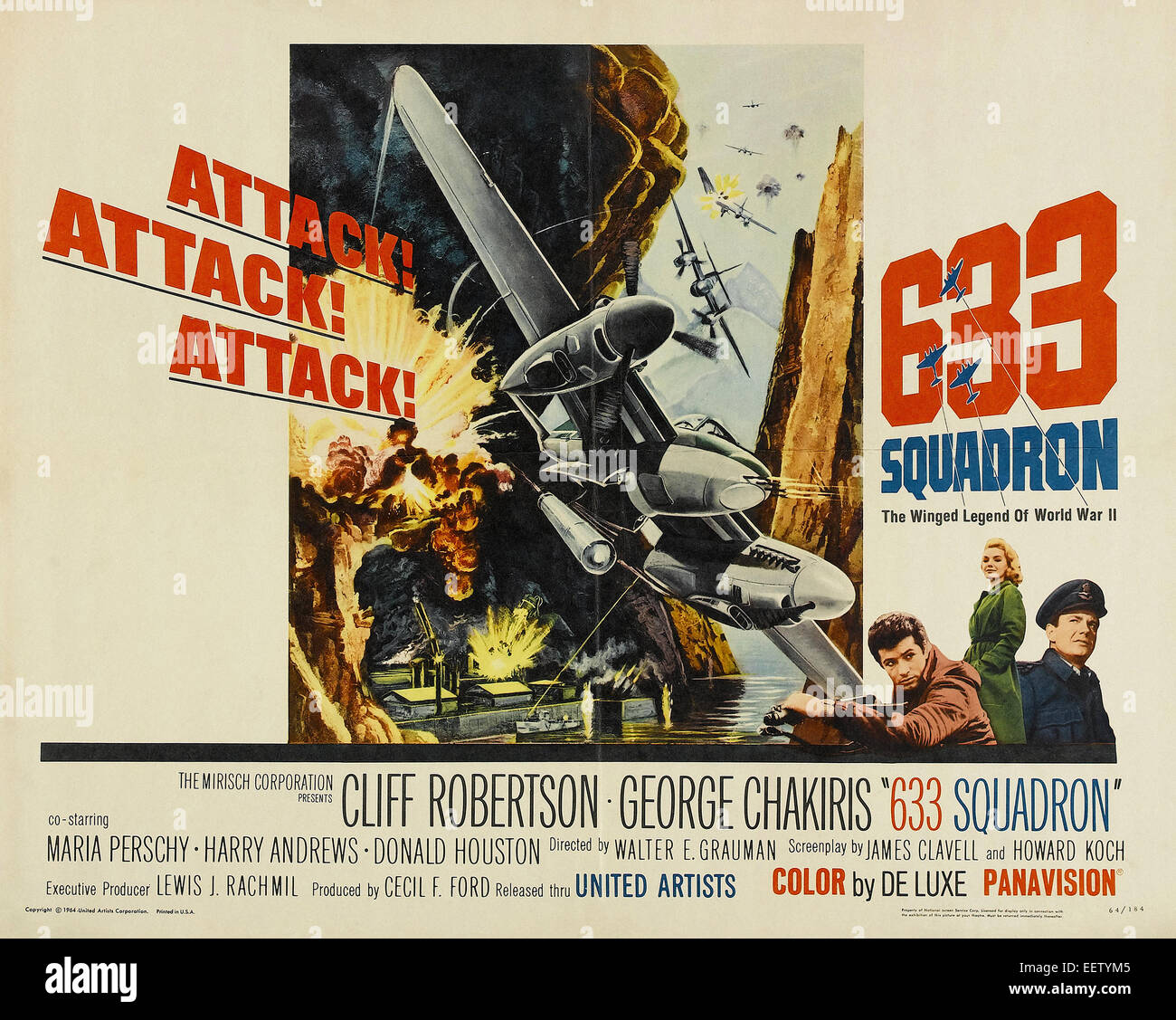 633 Squadron - Movie Poster Stock Photo
