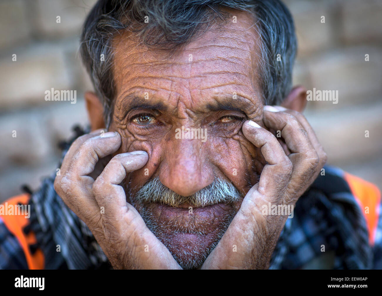 Old Kurdish Man, Erbil, Kurdistan, Iraq Stock Photo