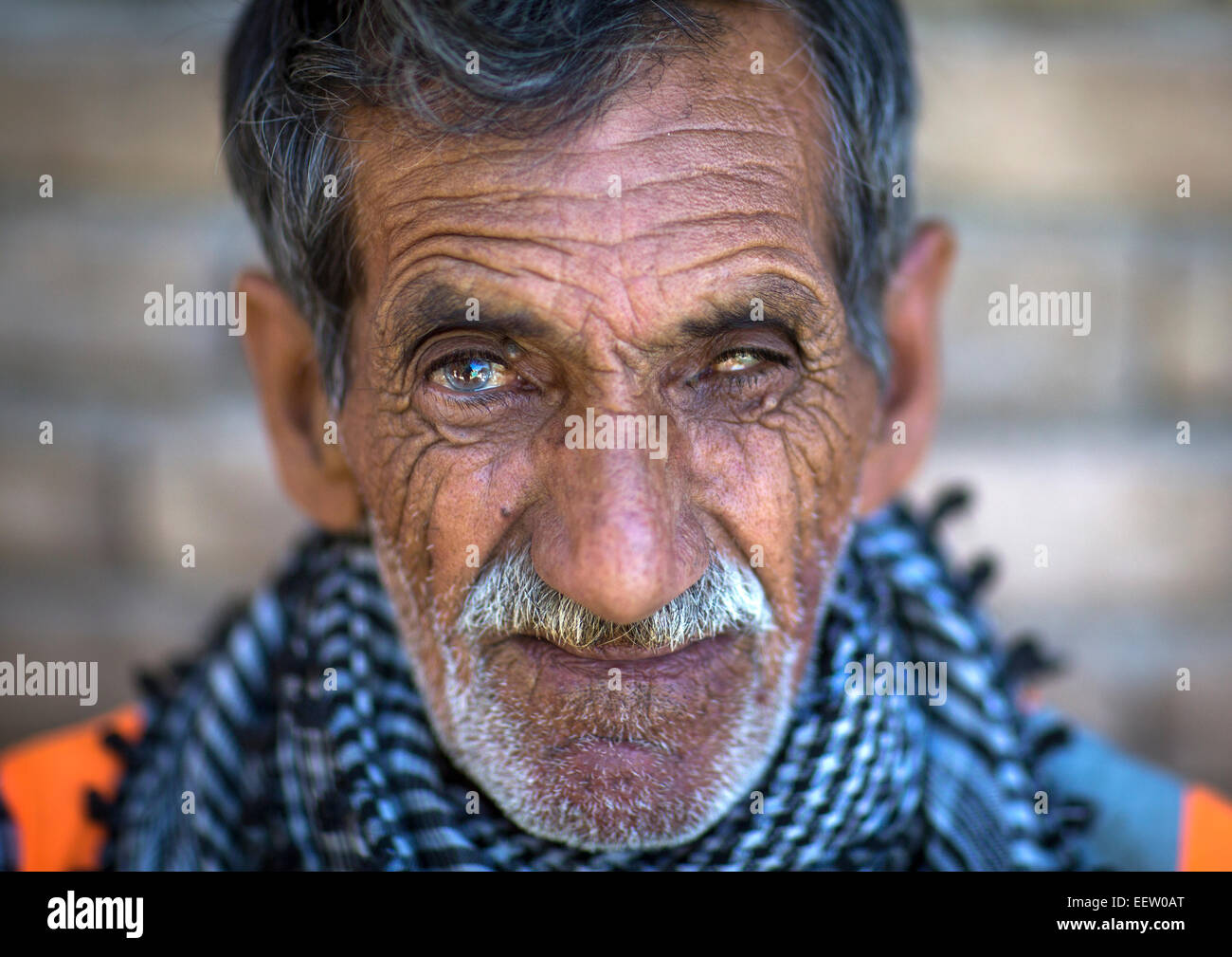 Old Kurdish Man, Erbil, Kurdistan, Iraq Stock Photo