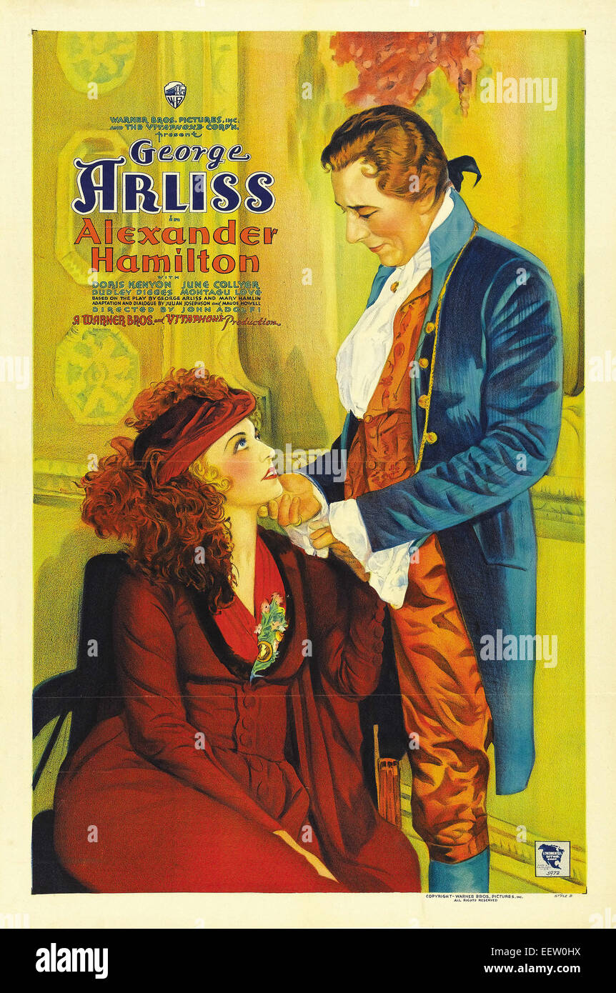 Alexander Hamilton Movie Poster Stock Photo Alamy