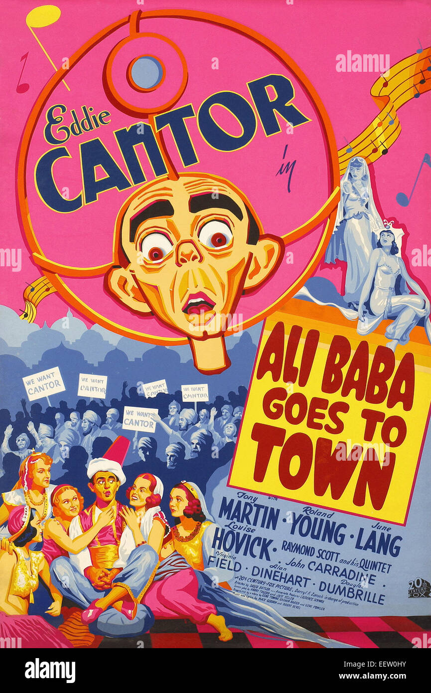 Ali Baba Goes to town - Movie Poster Stock Photo