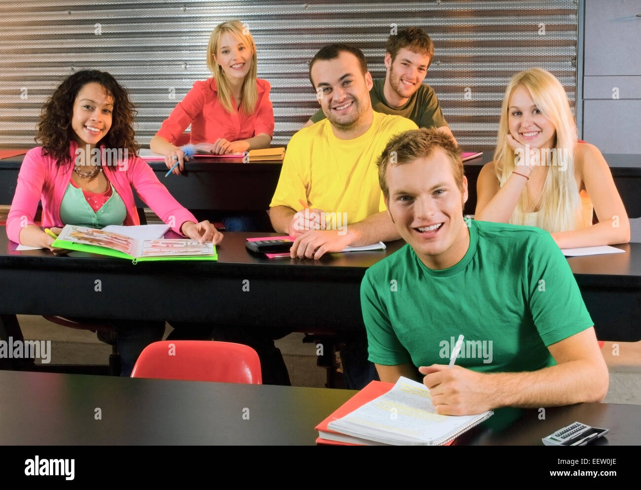 College students in a classroom Stock Photo - Alamy
