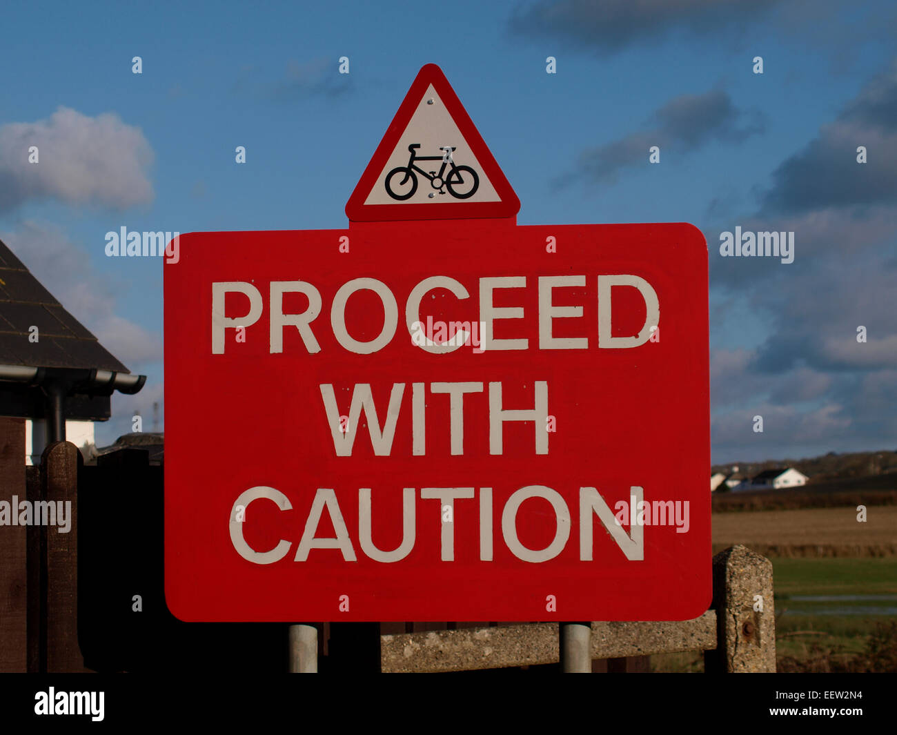 Proceed with caution sign hi-res stock photography and images - Alamy