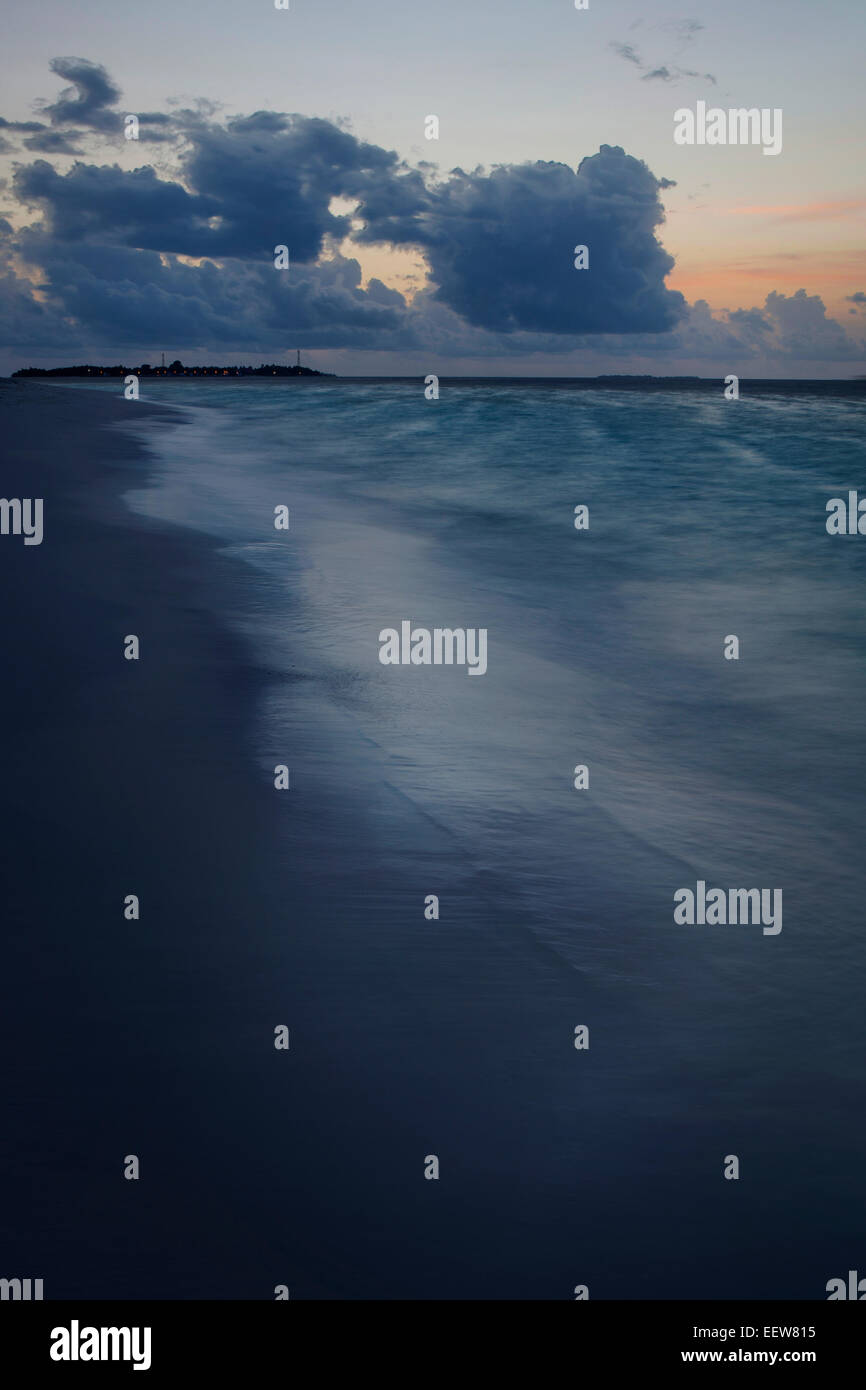 A sunset in The Maldives Stock Photo