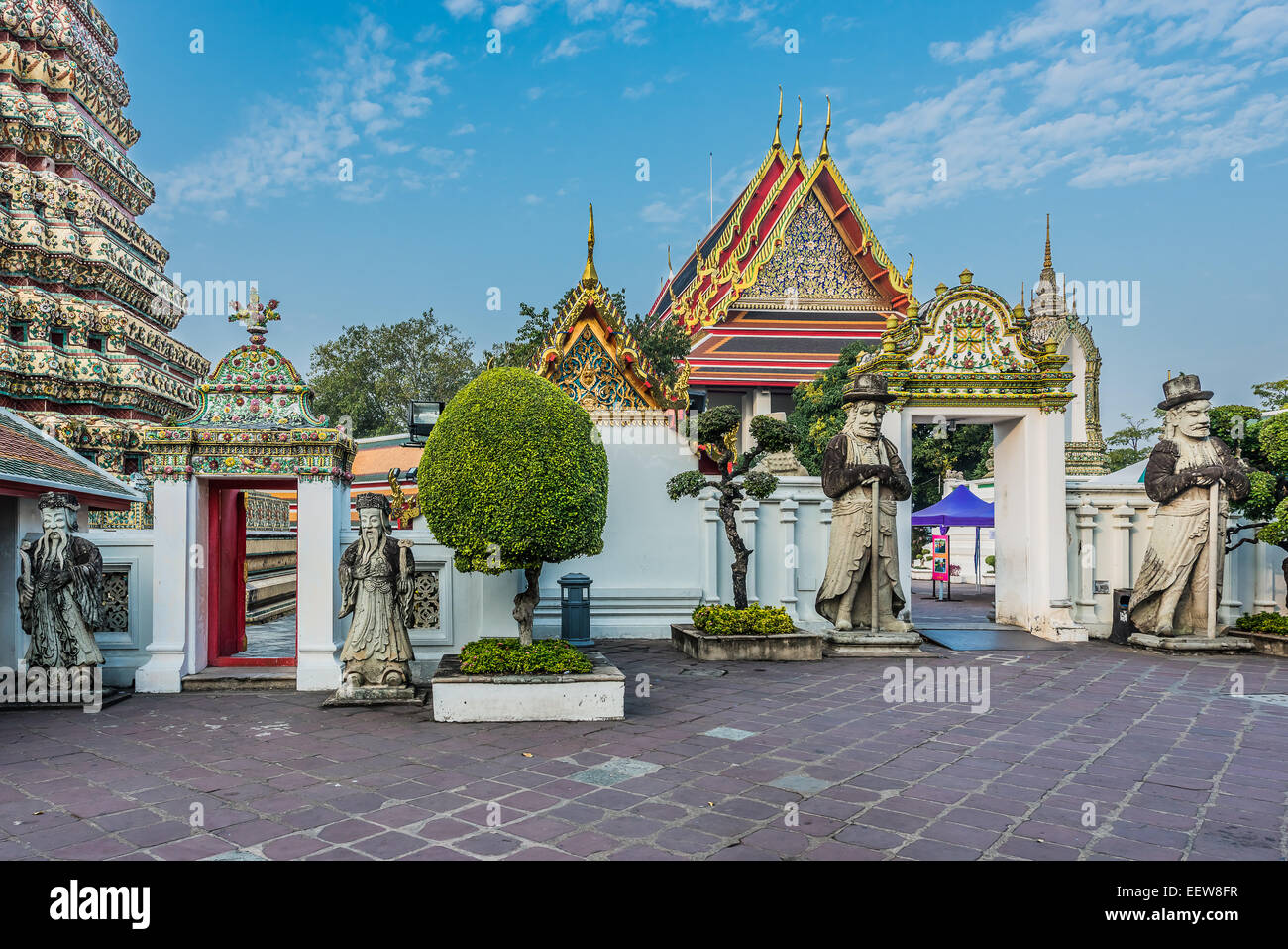 temple interior details Wat Pho temple Bangkok Thailand Stock Photo - Alamy