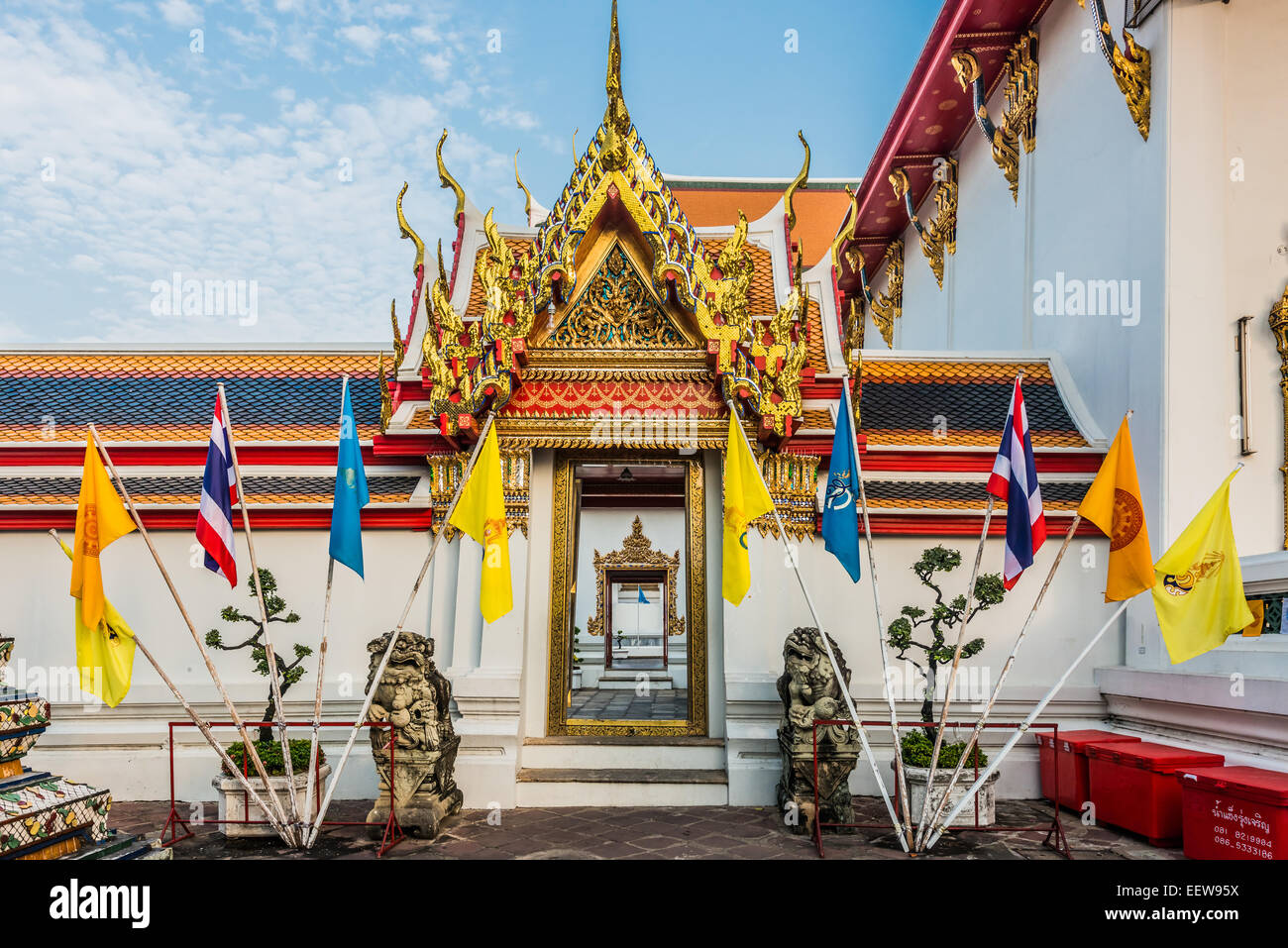 temple interior details Wat Pho temple Bangkok Thailand Stock Photo - Alamy