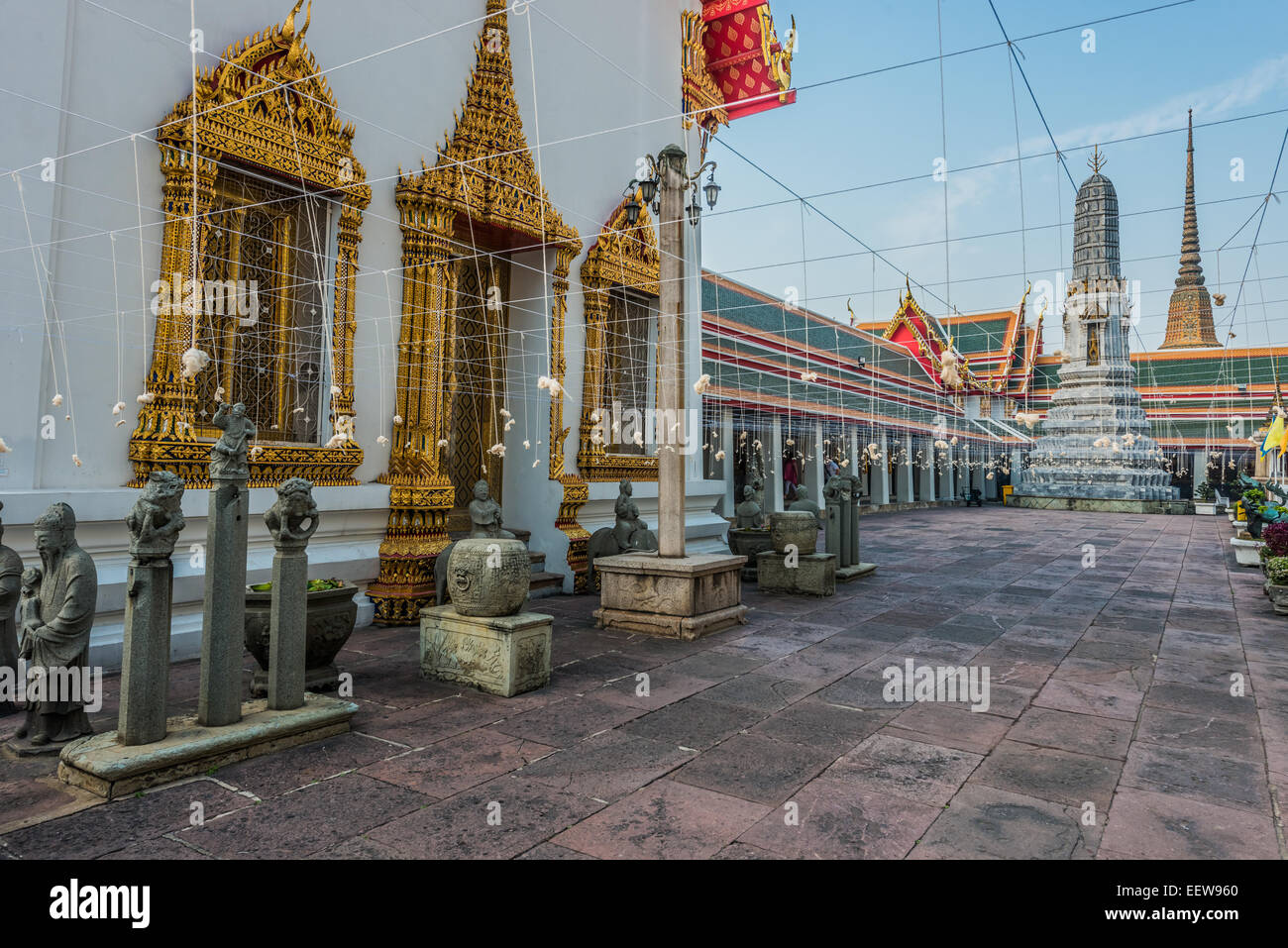 temple interior details Wat Pho temple Bangkok Thailand Stock Photo - Alamy