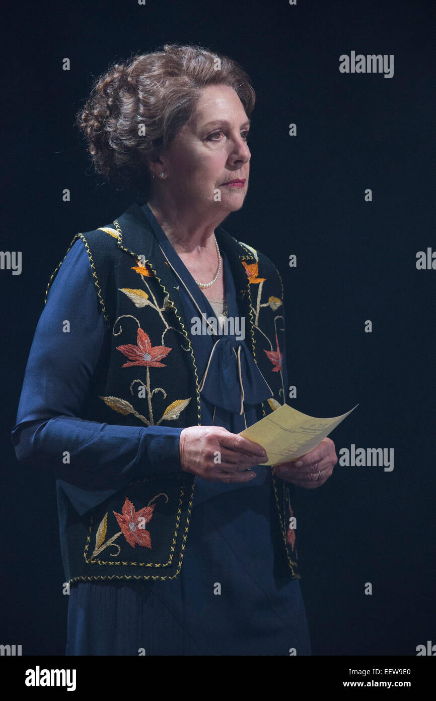 London, UK. 16 January 2015. Actor Penelope Wilton stars as Irmgard Litten in the new play 'Taken At Midnight' by Mark Hayhurst which transfers to Theatre Royal Haymarket after a sold-out season at Chichester Festival Theatre. The play is directed by Jonathan Church and runs from 15 January to 14 March 2015. Photo: Bettina Strenske Stock Photo