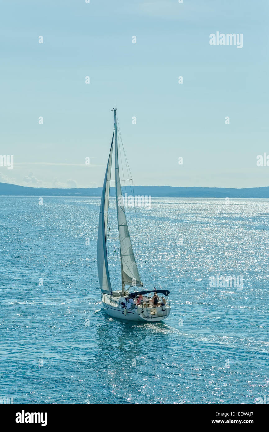 Sailing Adriatic sea Stock Photo