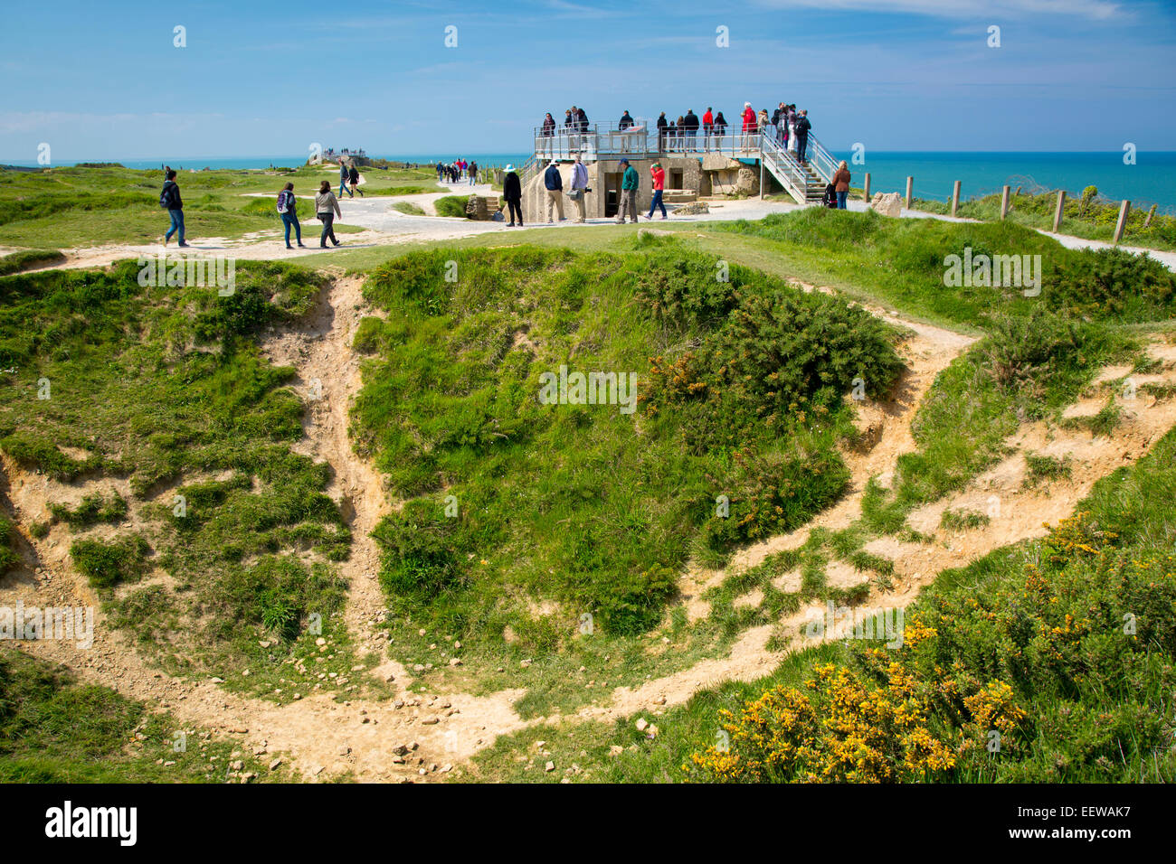 Bombardment Crater And German Pillbox Near Pointe Du Hoc