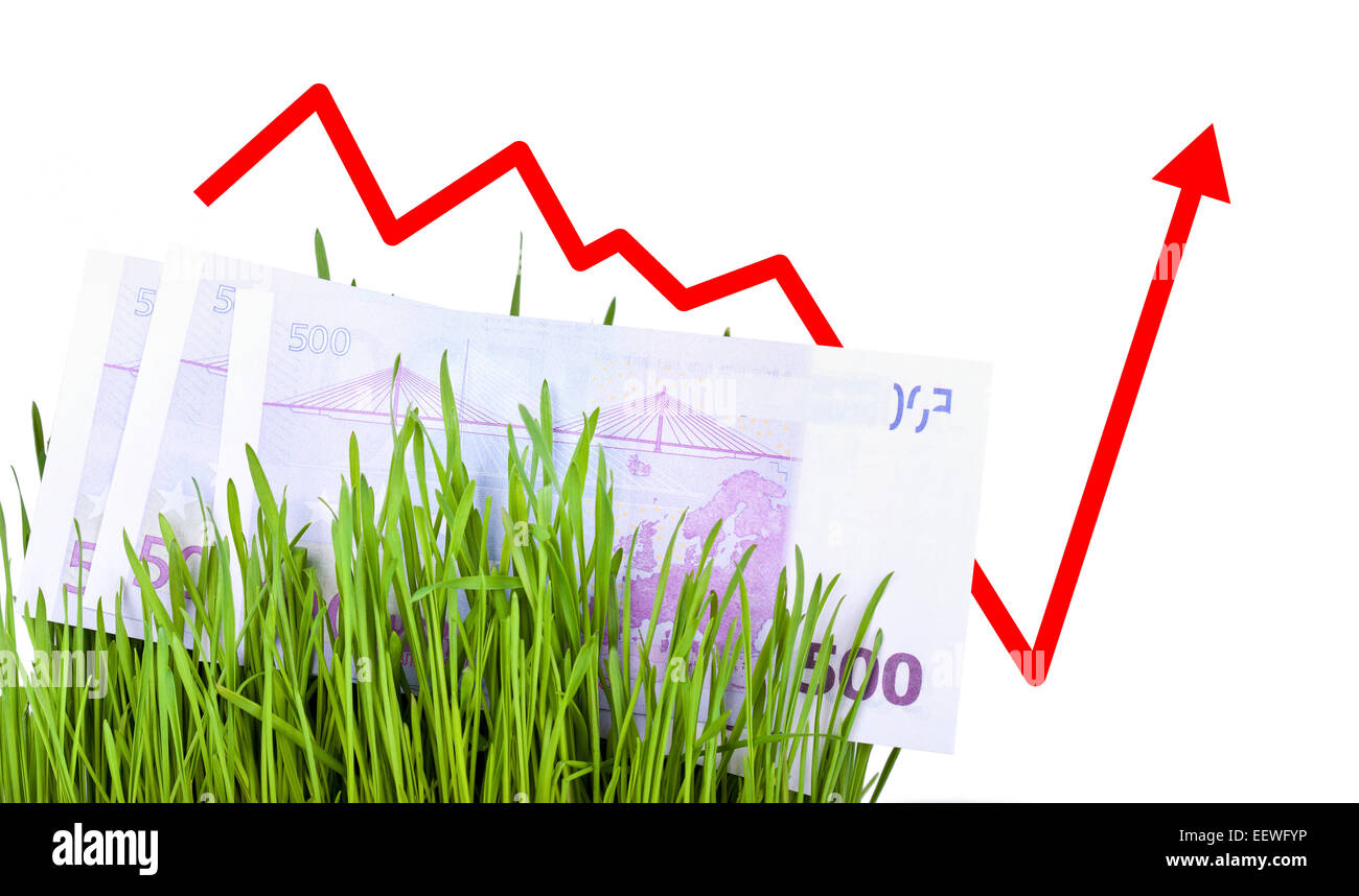 Rising graph euro money hi-res stock photography and images - Alamy