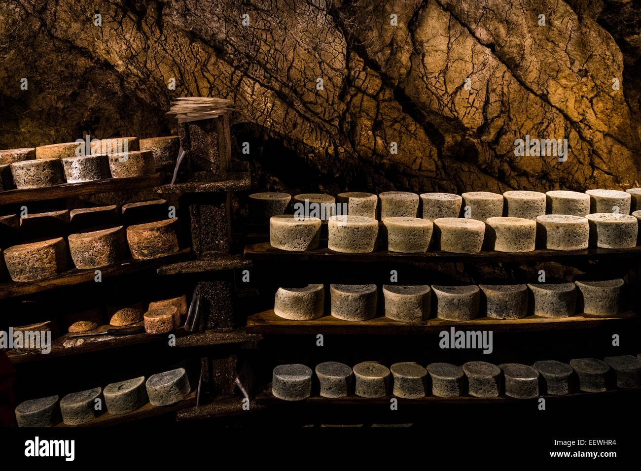 Quesería "Rogelio Lopez Campo", Cabrales cheese maker, Sotres, Asturias, Spain Stock Photo