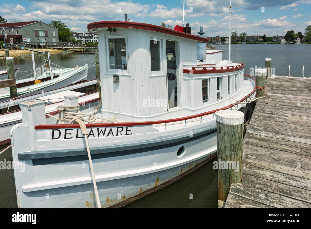 Maryland, Eastern Shore, St. Michaels, Chesapeake Bay Maritime Museum, tug Delaware built 1912 Stock Photo