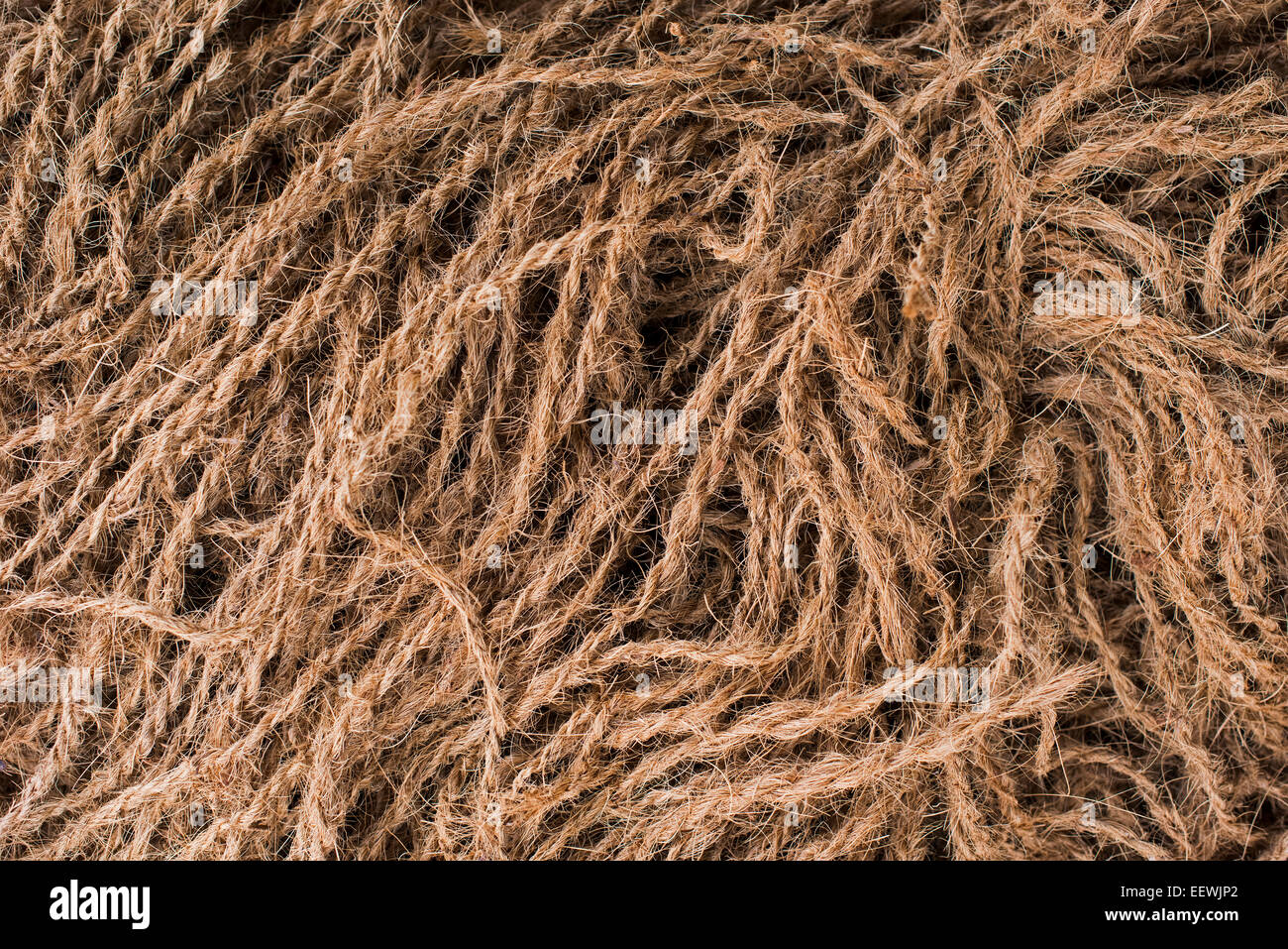 Ropes made of coconut fibres or coir, coconut fibre industry, factory, Alappuzha, Kerala, India Stock Photo