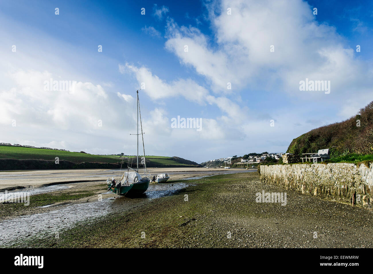 The Gannel Estuary in Newquay, Cornwall. Stock Photo