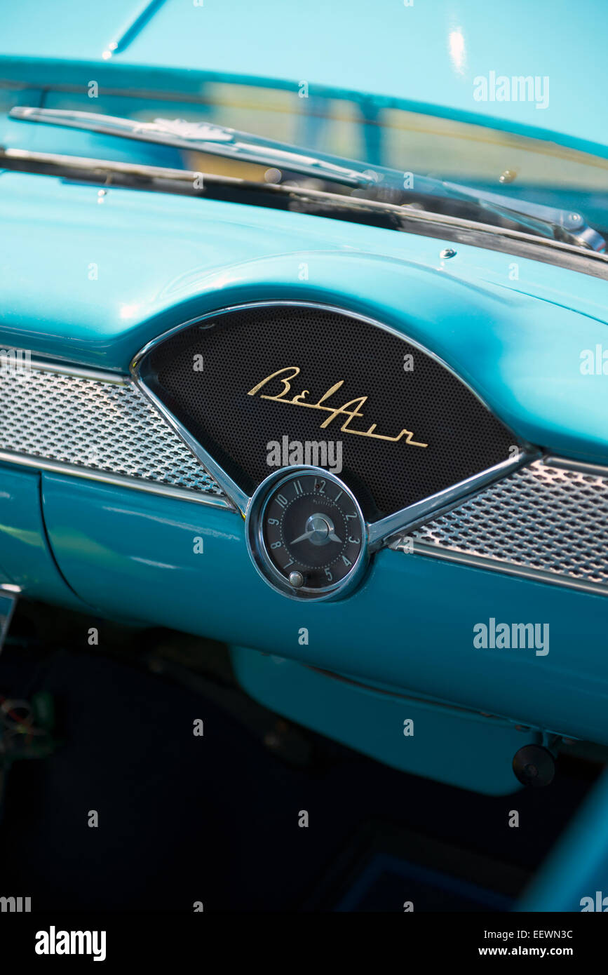 1957 Chevrolet Chevy Bel Air Dashboard Stock Photo