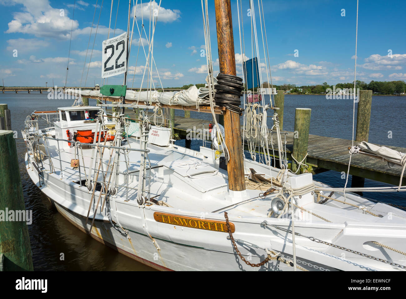 Maryland, Eastern Shore, Chestertown, skipjack Elsworth built 1901