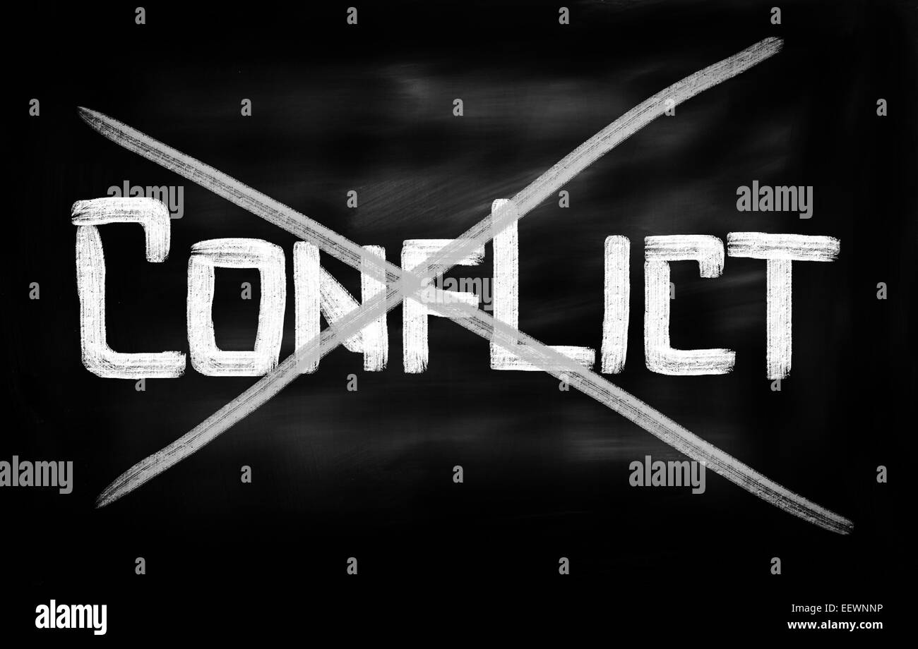 Conflict resolution concept Black and White Stock Photos & Images - Alamy