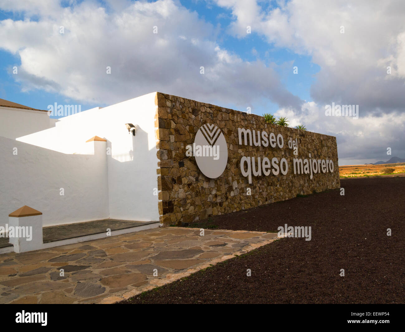 Museo del Queso Majorero Centro de Artesania Molino de Antigua Fuerteventura Canary Islands Museum with hands-on cheesemaking displays Stock Photo
