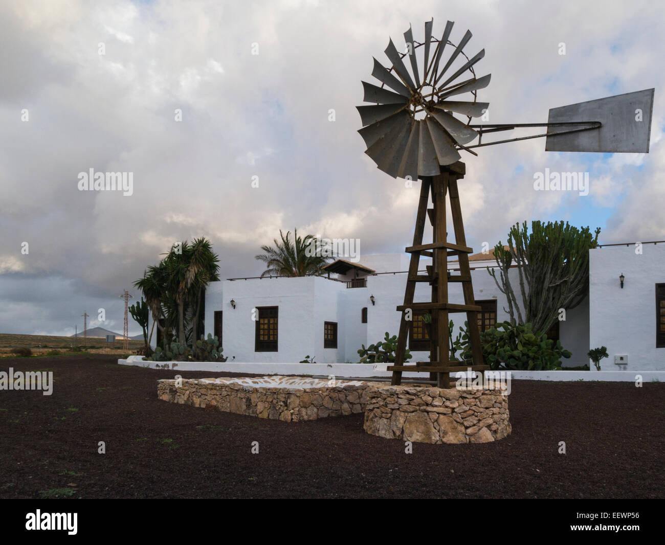 American Windmill at Centro de Artesania Molino de Antigua Fuerteventura Canary Islands cultural and artistic museum in a windmill Stock Photo