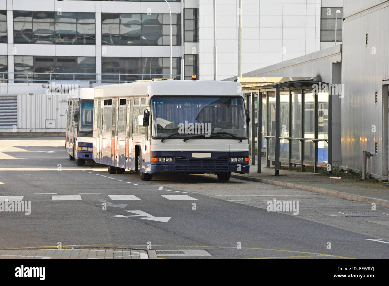 Passenger bus at a terminal at London, Gatwick Stock Photo Alamy