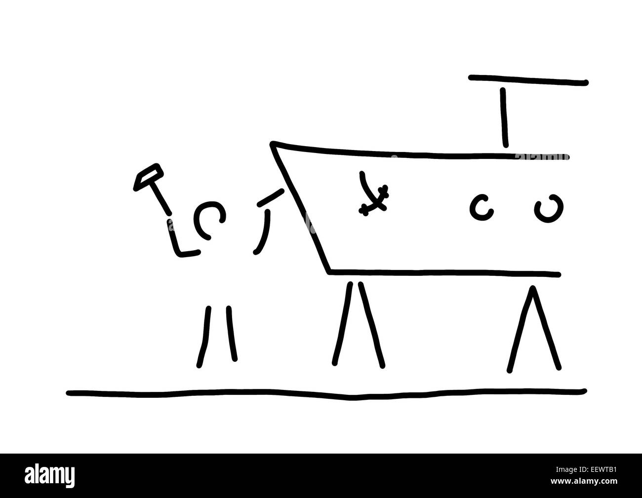 Stick figure boat hi-res stock photography and images - Alamy