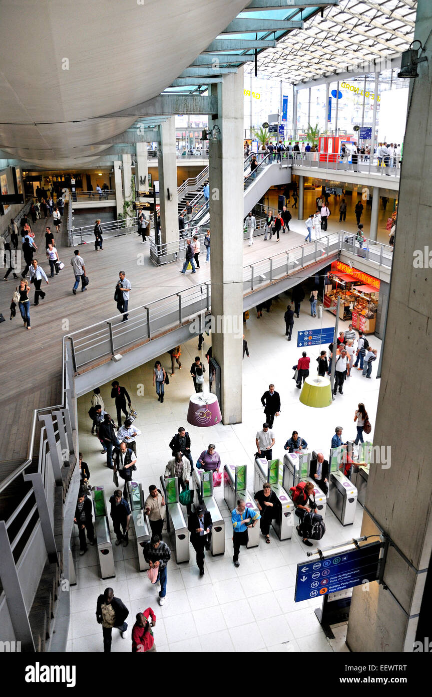 Paris, Francis. Gare du Nord railway station entrance to the Metro