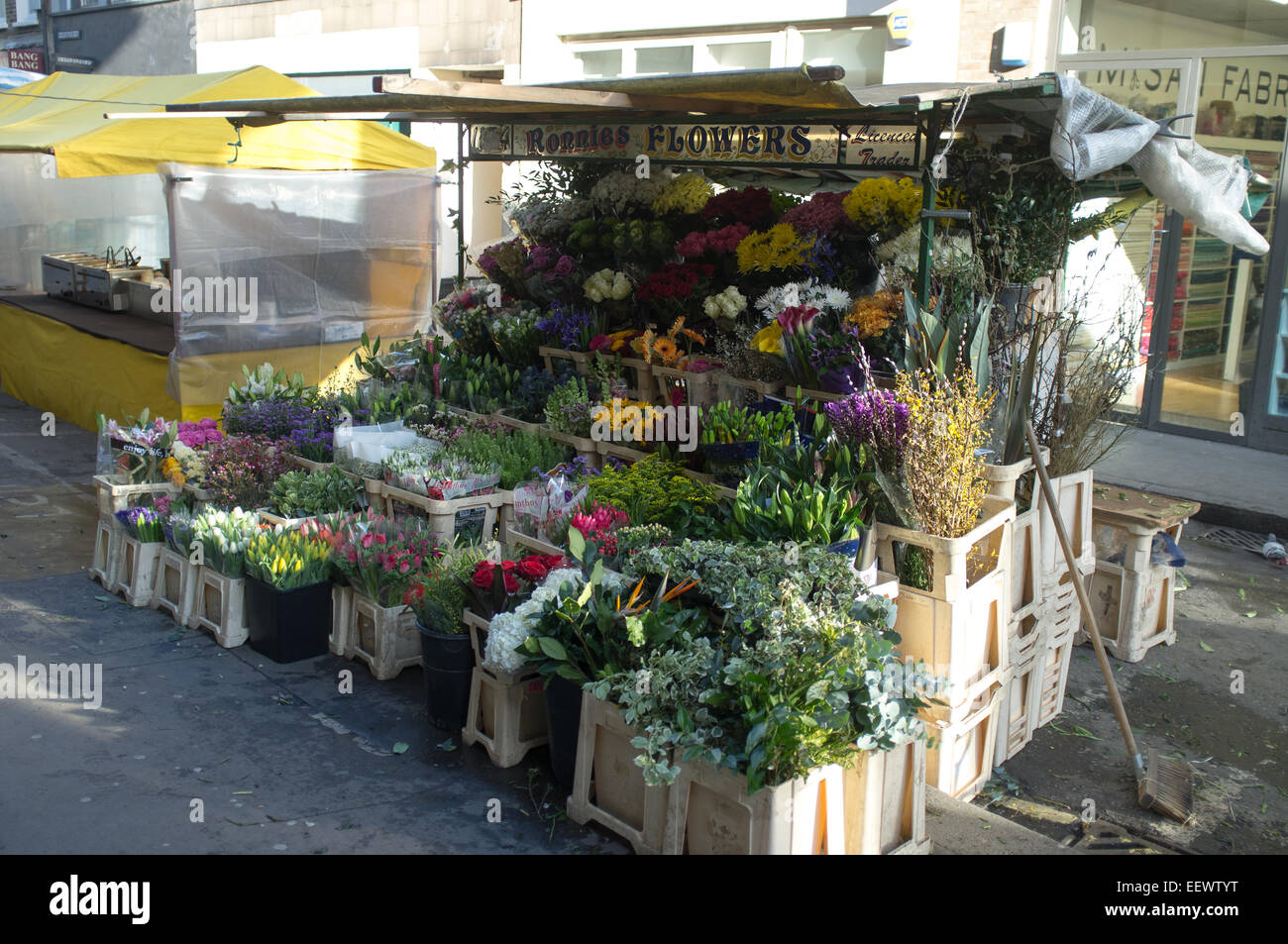 A flower stall on Berwick Street Market in Soho, London Stock Photo Alamy