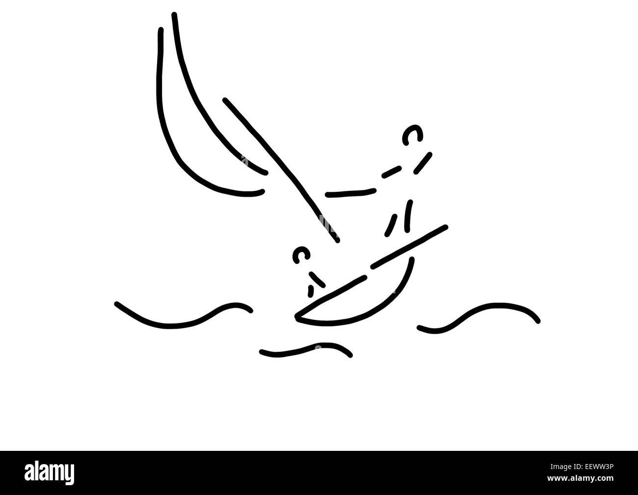 Stick Figure Boat High Resolution Stock Photography and Images - Alamy