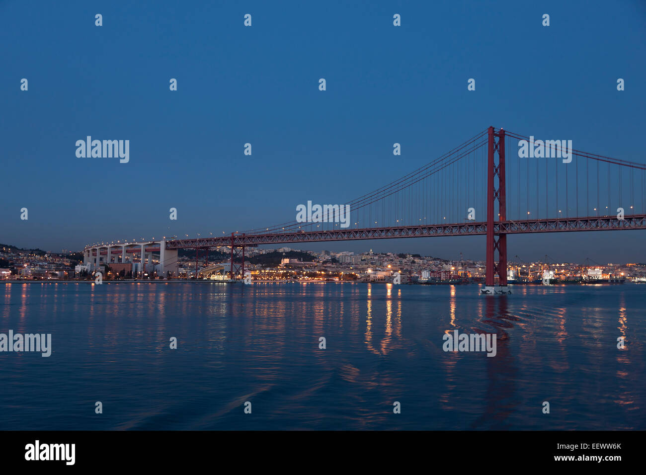 25 de April Bridge Lisbon Portugal. Stock Photo