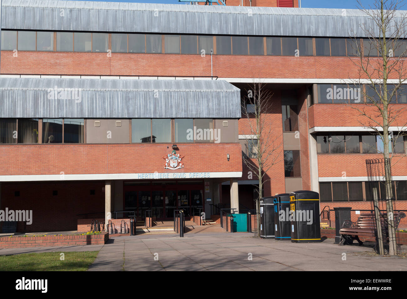 UK, Borehamwood, Hertsmere Civic Offices. Stock Photo