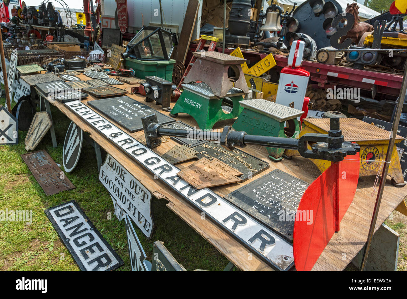 Massachusetts, Brimfield Antique Flea Market, railroad, railway, train