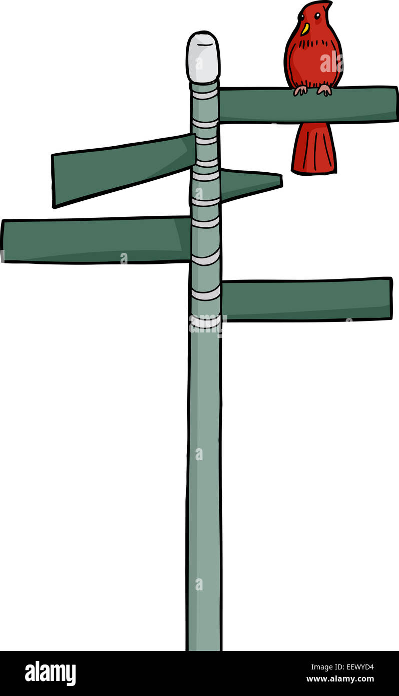 Hand drawn cartoon of cardinal directions over white Stock Photo - Alamy