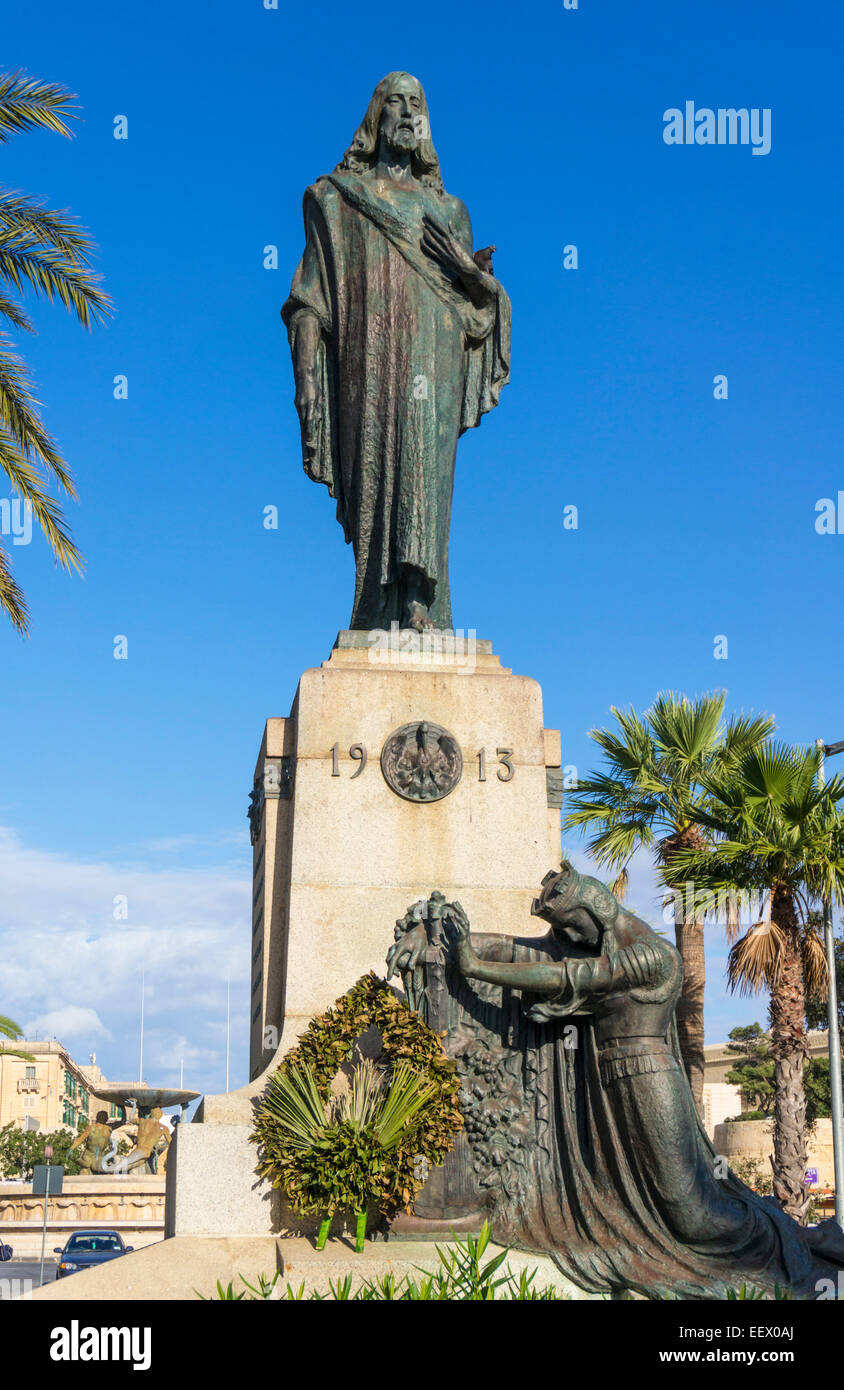 Monument to Commemorate the Eucharistic Congress 1913 Floriana Valletta EU Europe Stock Photo