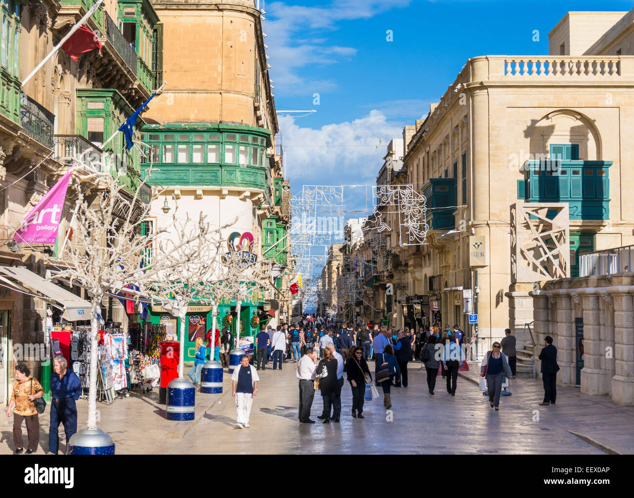 Freedom Square Valletta Old Town Valletta Malta EU Europe Stock Photo