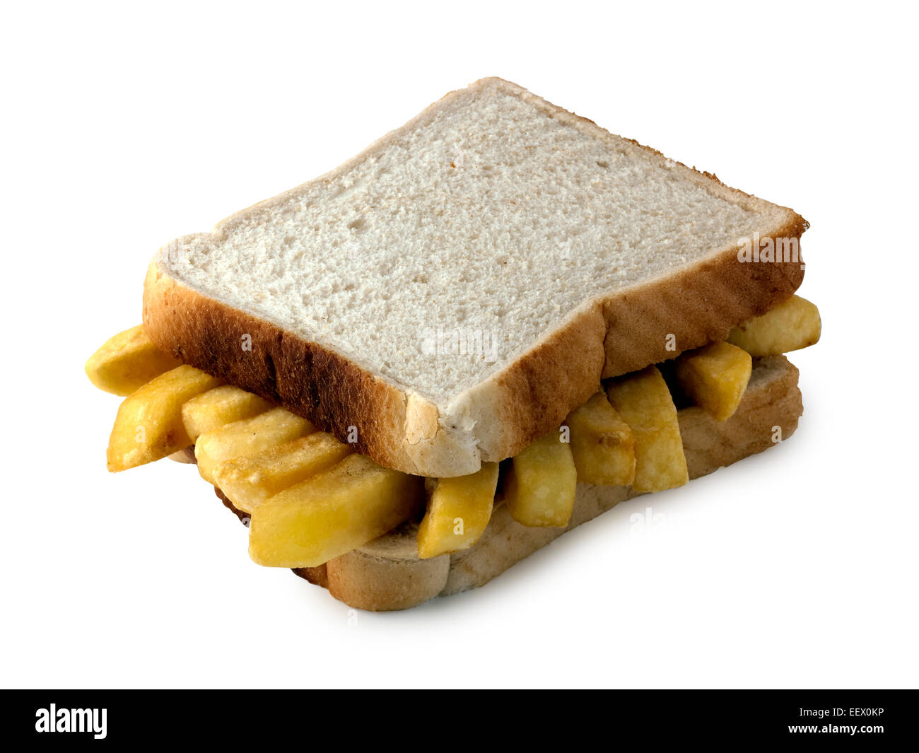 chip butty Stock Photo