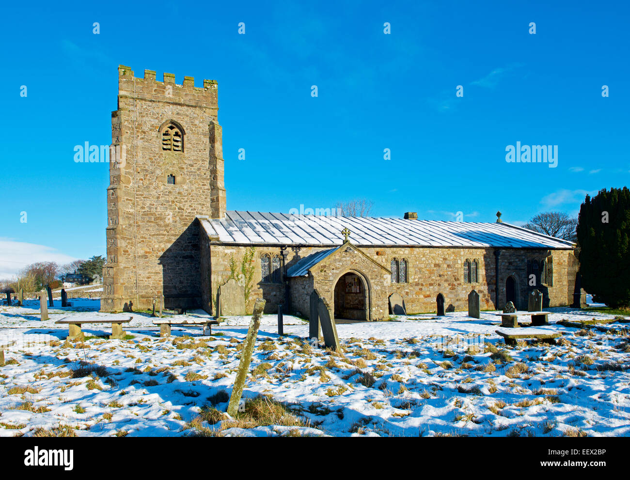 St Oswald's Church, Horton in Ribblesdale, Yorkshire Dales National Park, North Yorkshire, England UK Stock Photo
