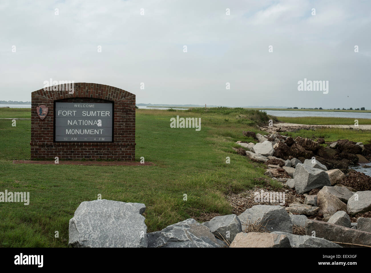 Fort Sumter, South Carolina . National Monument Stock Photo