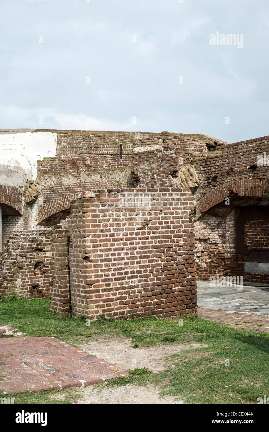 Fort Sumter, South Carolina . National Monument, battlements Stock Photo