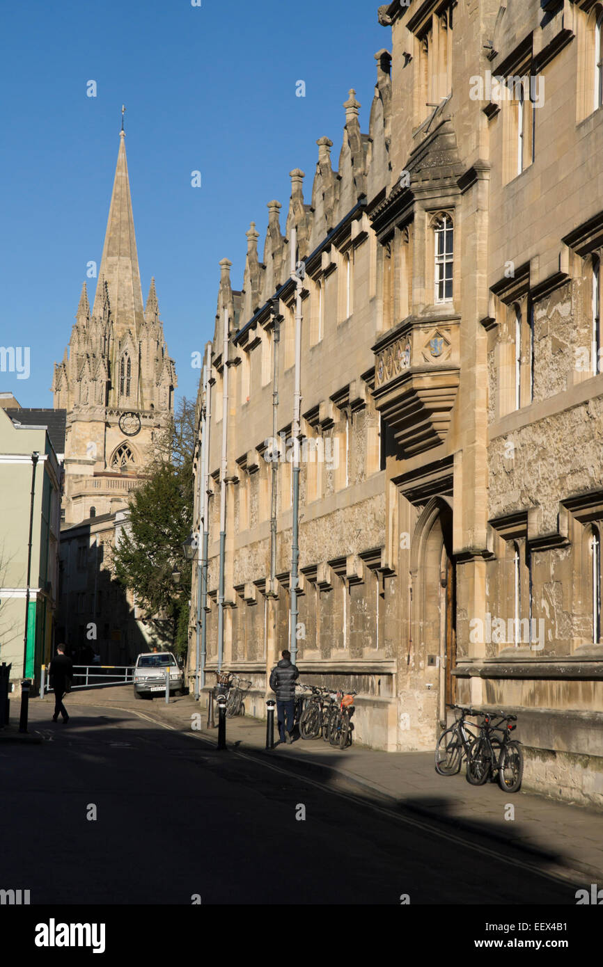 Historic Oxford city in Oxfordshire England UK Oriel College Oxford University Stock Photo