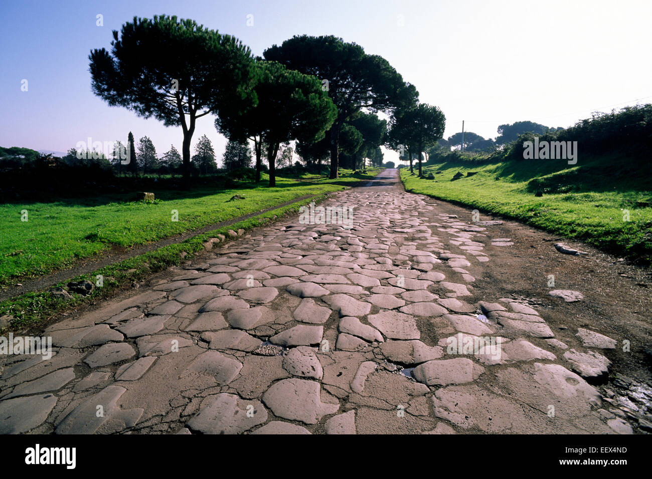 Italy, Rome, Via Appia Antica, Old Appian Way, ancient roman road Stock Photo