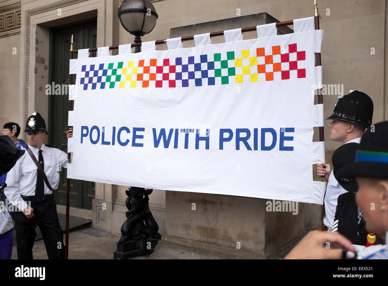Police LGBT Gay Pride March Transgender Diversity Stock Photo