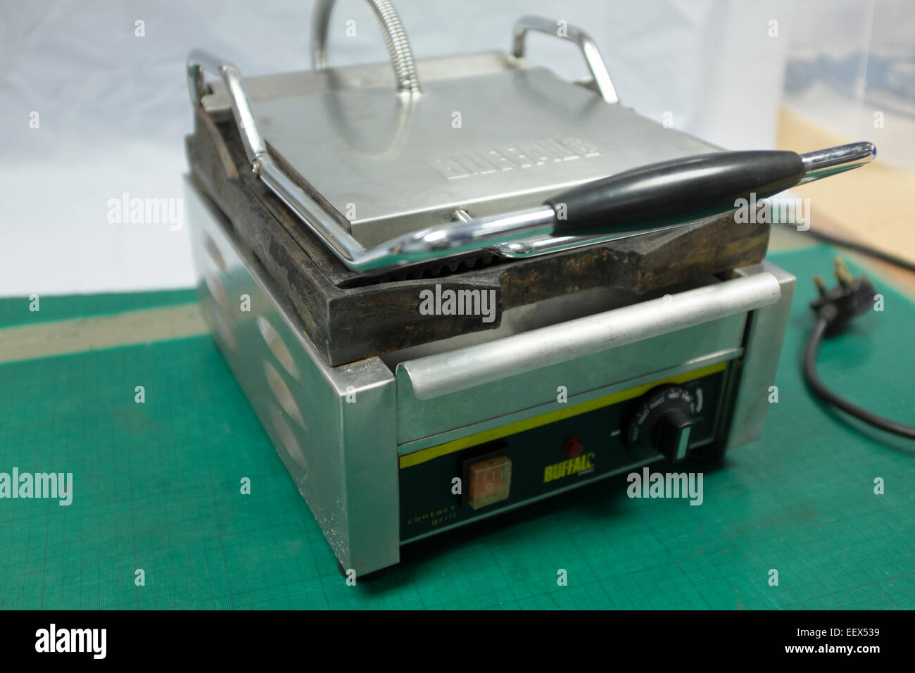 Commercial Catering Panini Hotplate Contact Grill Kitchen Industrial Stock Photo