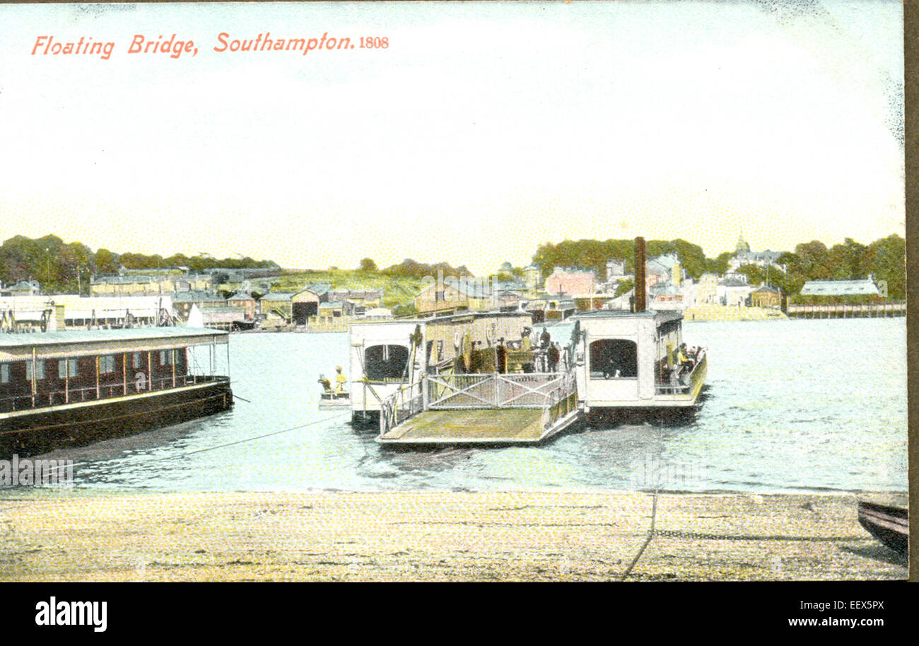 Postcard of the Floating Bridge, Southampton Stock Photo