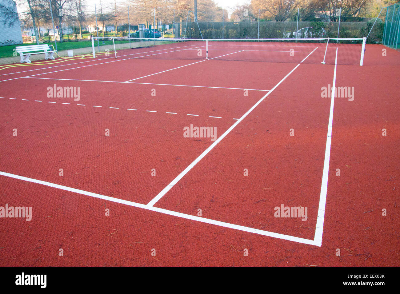Tennis Artificial Clay Court Stock Photo - Alamy