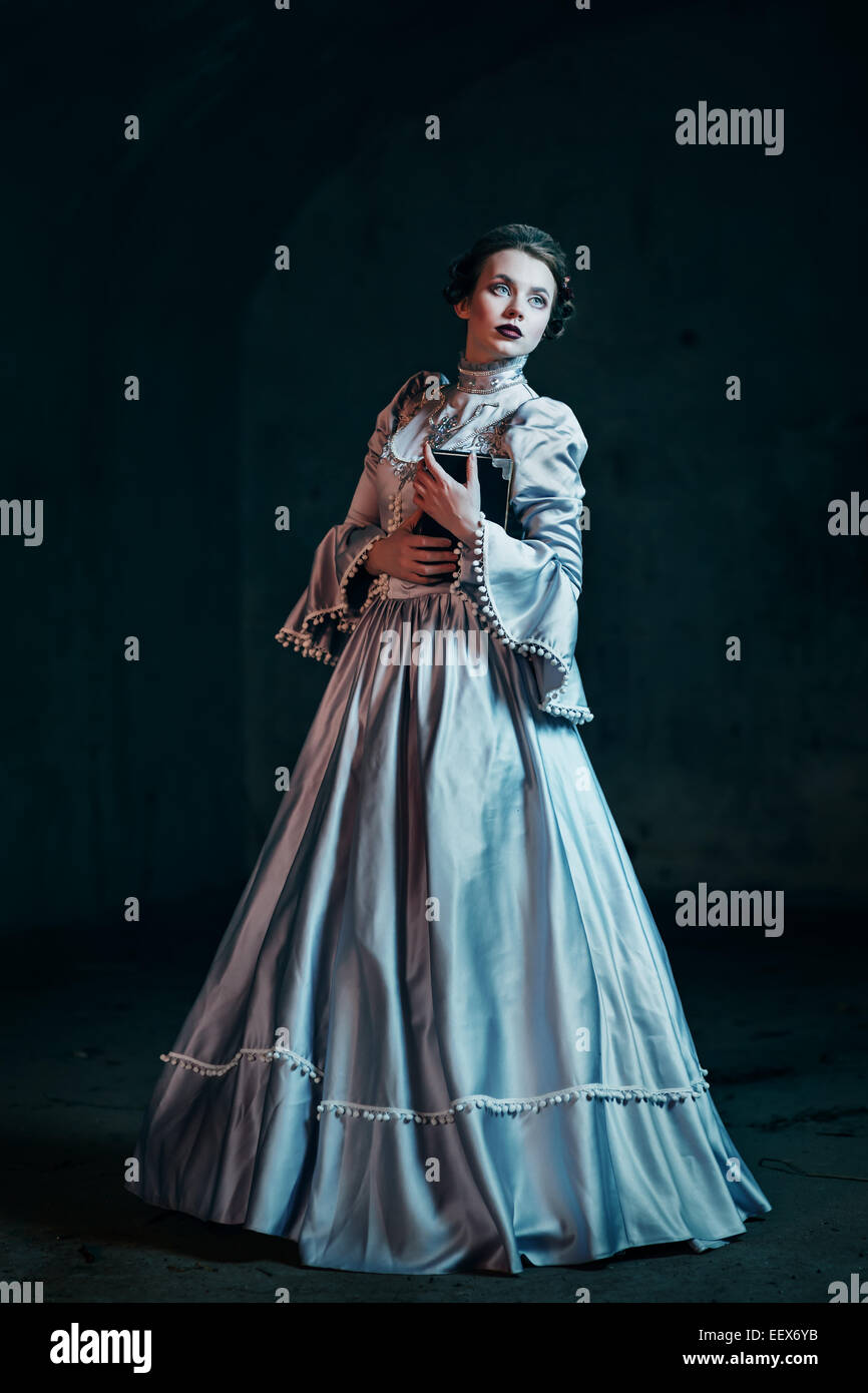 Woman in victorian dress Stock Photo