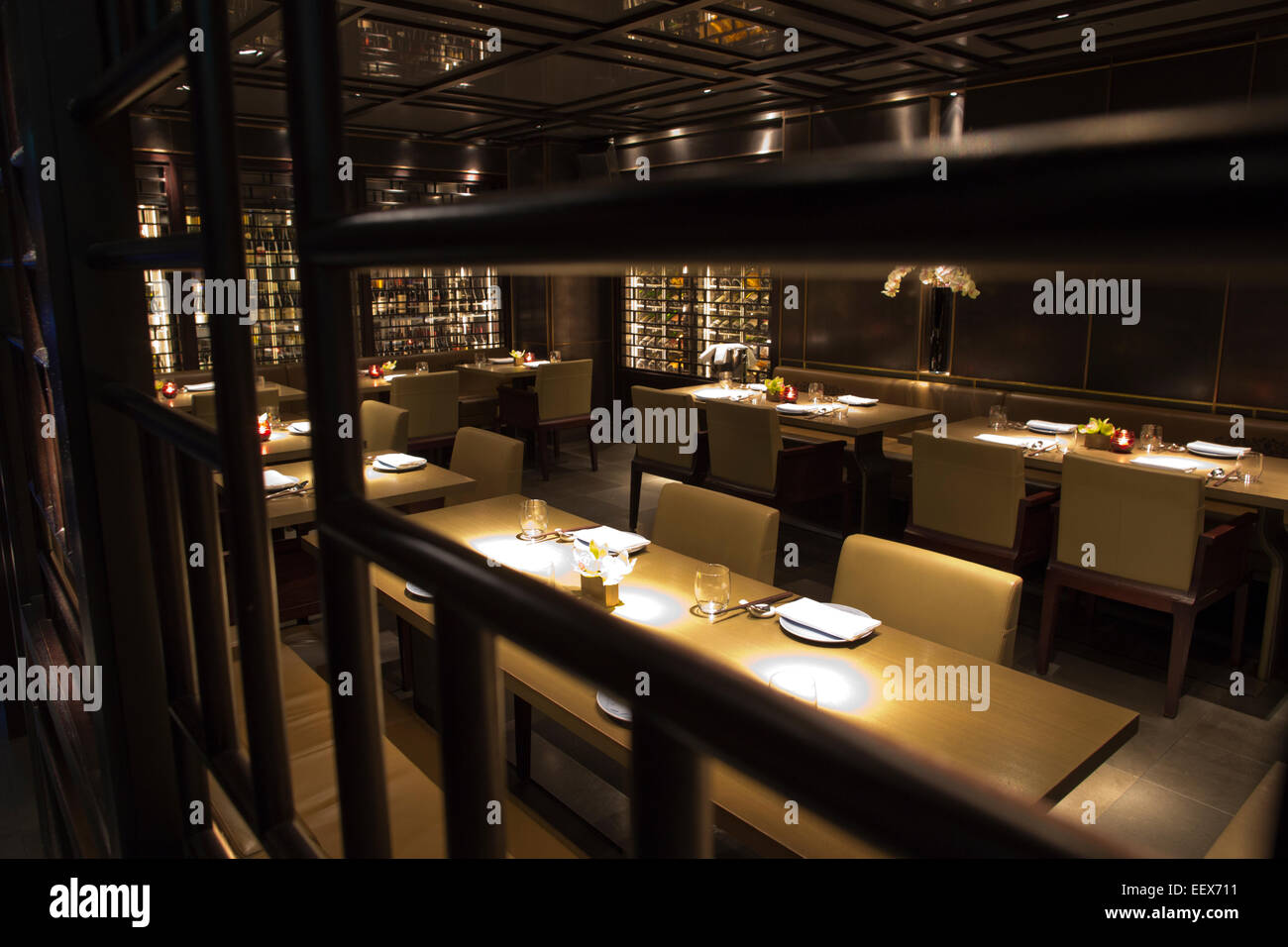Hakkasan Restaurant, Chinese Cuisine, Mayfair, London, UK Stock Photo